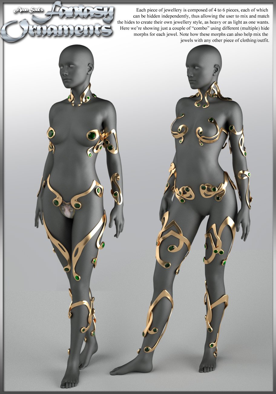 Fantasy Ornaments for Genesis 2 Female(s) Fantasy Ornaments for Genesis 2 Female(s) by: Aeon Soul, 3D Models by Daz 3D