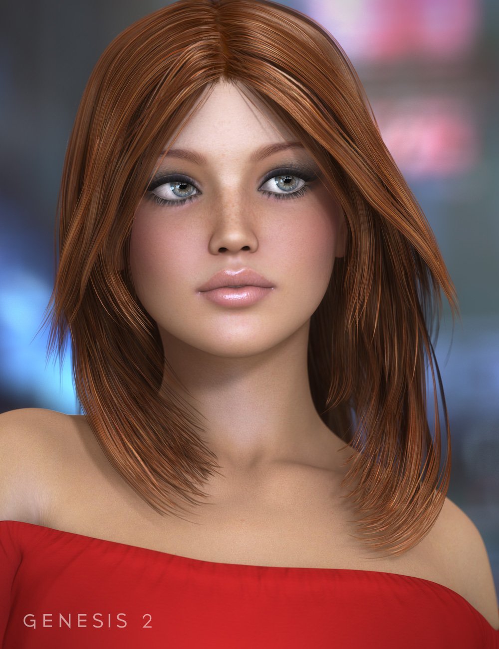 Flirty Hair for Genesis 2 Female(s) by: goldtassel, 3D Models by Daz 3D