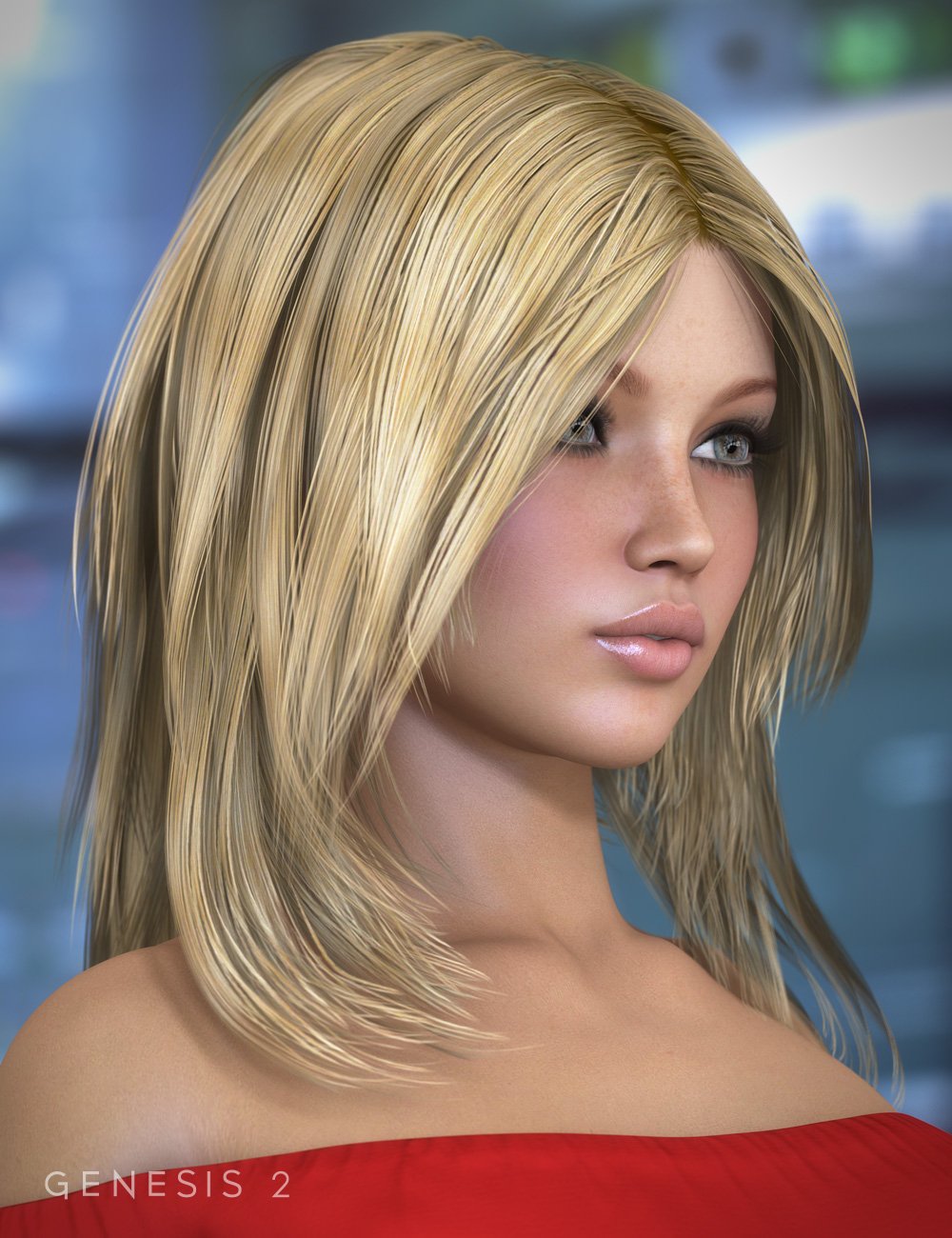 Flirty Hair for Genesis 2 Female(s) by: goldtassel, 3D Models by Daz 3D