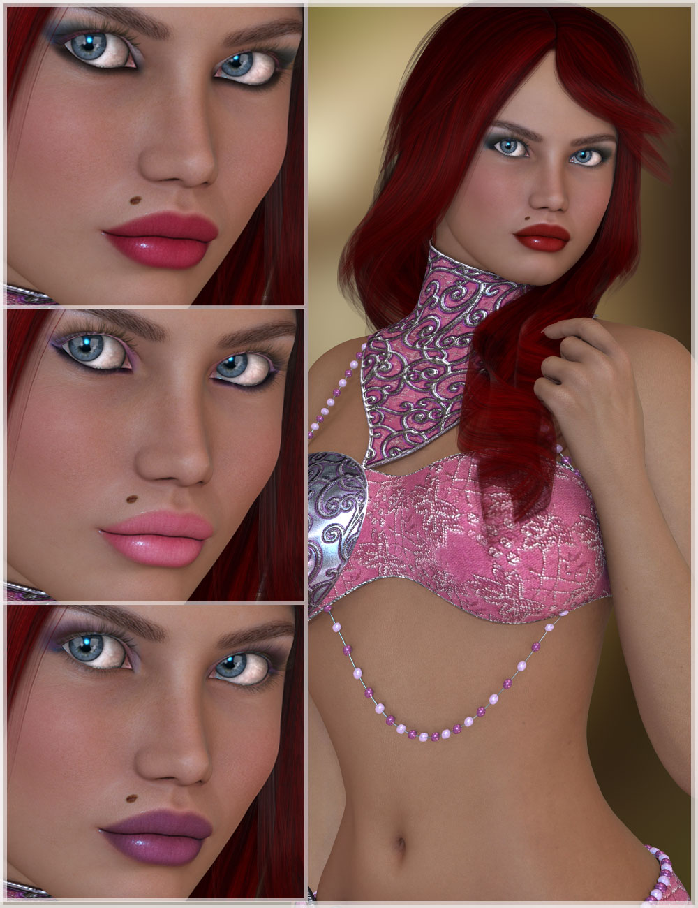 Jasmina for Victoria 4 and Genesis 2 Female(s) by: Belladzines, 3D Models by Daz 3D