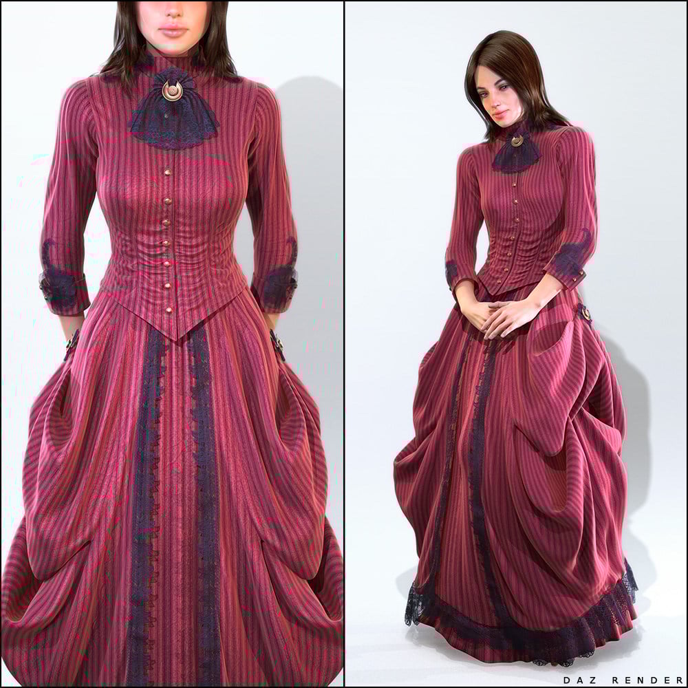 The Victorian Gown for Genesis 2 Female(s) The Victorian Gown for Genesis 2 Female(s) by: SHIFTING IMAGES, 3D Models by Daz 3D