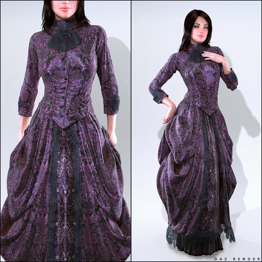 The Victorian Gown for Genesis 2 Female(s) by: SHIFTING IMAGES, 3D Models by Daz 3D