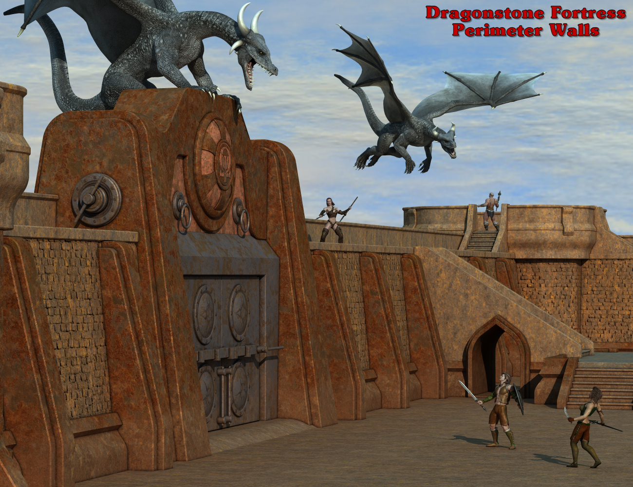 Dragonstone Fortress Perimeter Walls Dragonstone Fortress Perimeter Walls by: Nightshift3D, 3D Models by Daz 3D