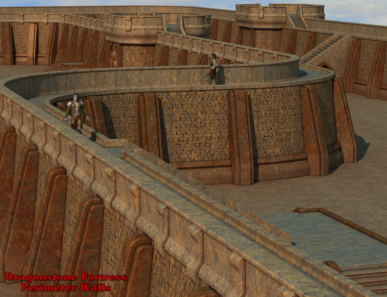 Dragonstone Fortress Perimeter Walls Dragonstone Fortress Perimeter Walls by: Nightshift3D, 3D Models by Daz 3D