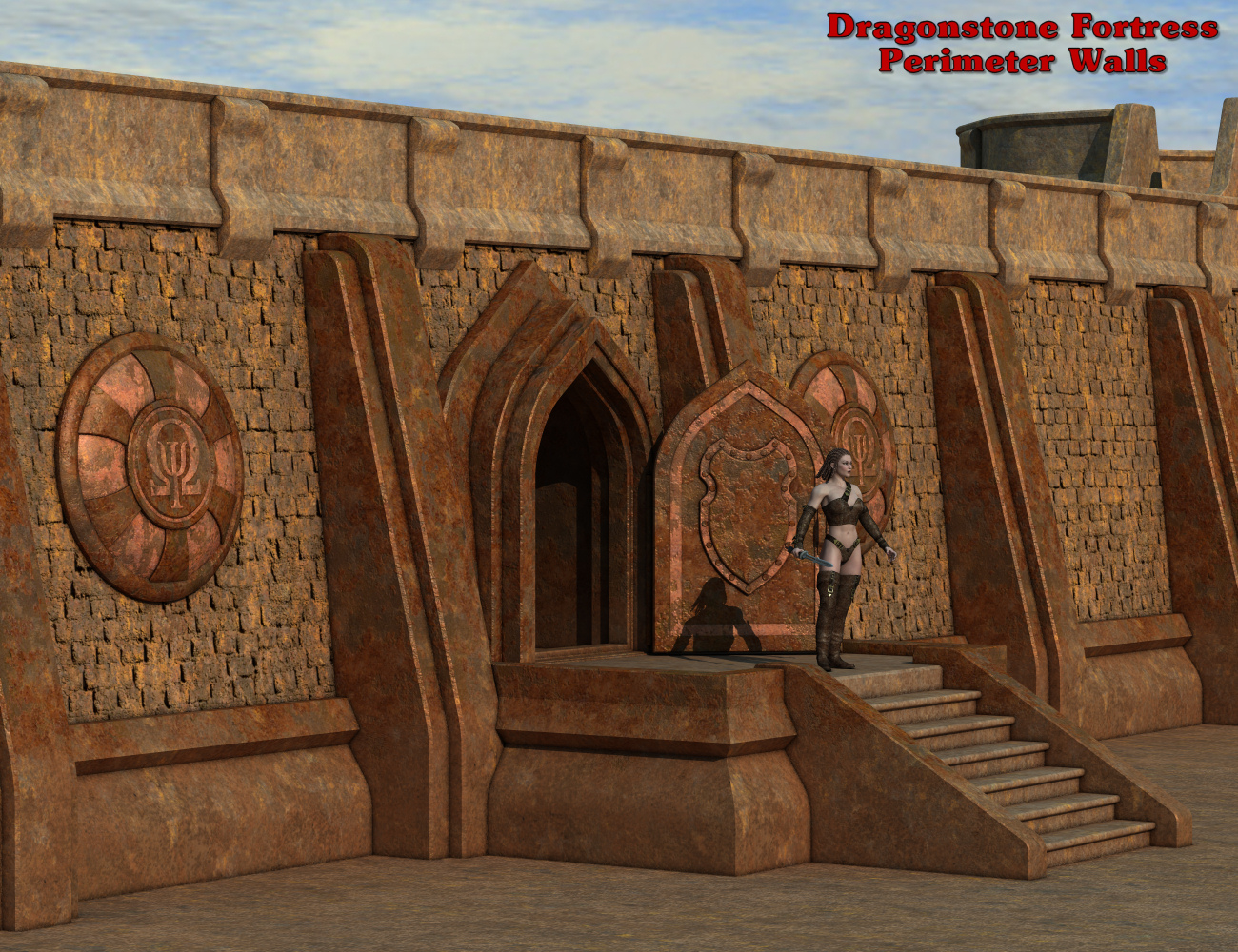 Dragonstone Fortress Perimeter Walls by: Nightshift3D, 3D Models by Daz 3D
