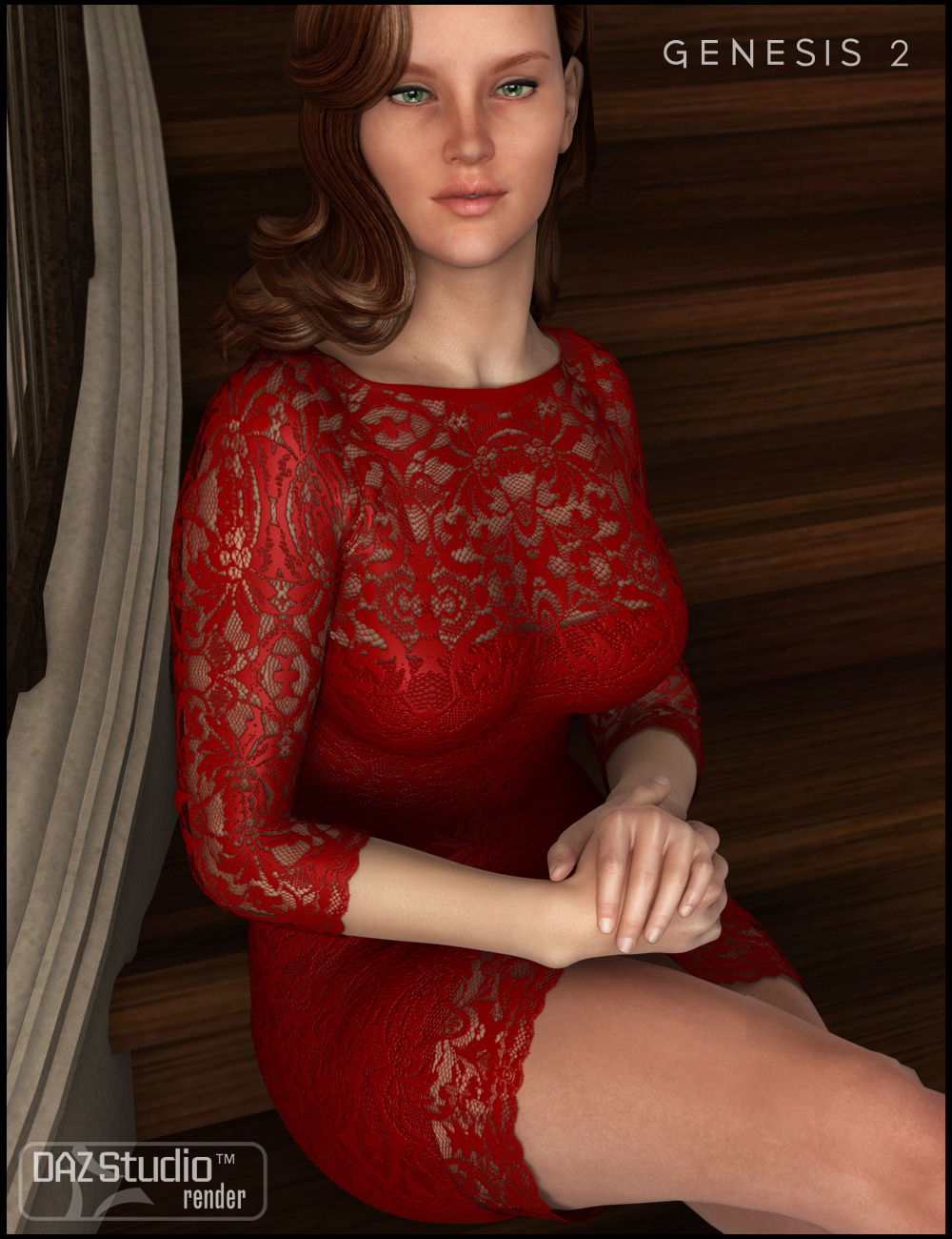 Classy Classic Dress for Genesis 2 Female(s) by: Nikisatez, 3D Models by Daz 3D