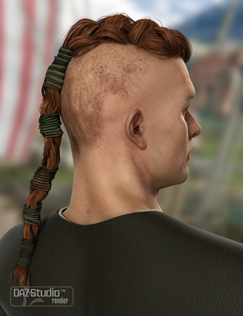 Viking Male Hair for Genesis and Genesis 2 Male(s) by: goldtassel, 3D Models by Daz 3D