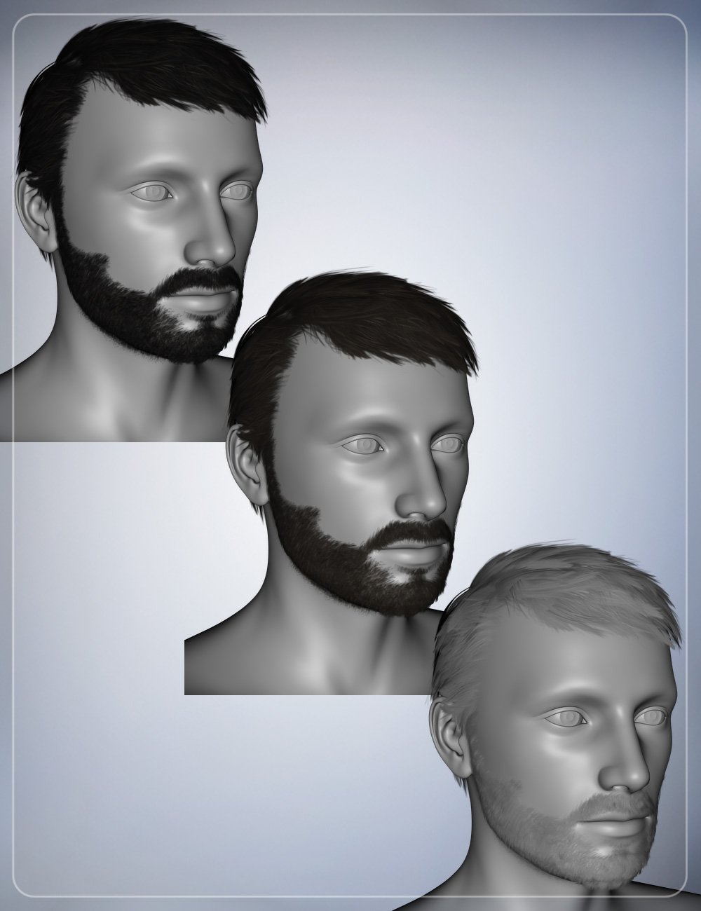 Boris Hair for Genesis 2 Male(s) by: smay, 3D Models by Daz 3D