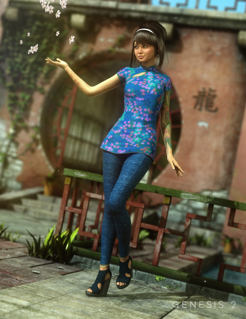 Tokyo Stroll Outfit for Genesis 2 Female(s) by: SarsaXena, 3D Models by Daz 3D