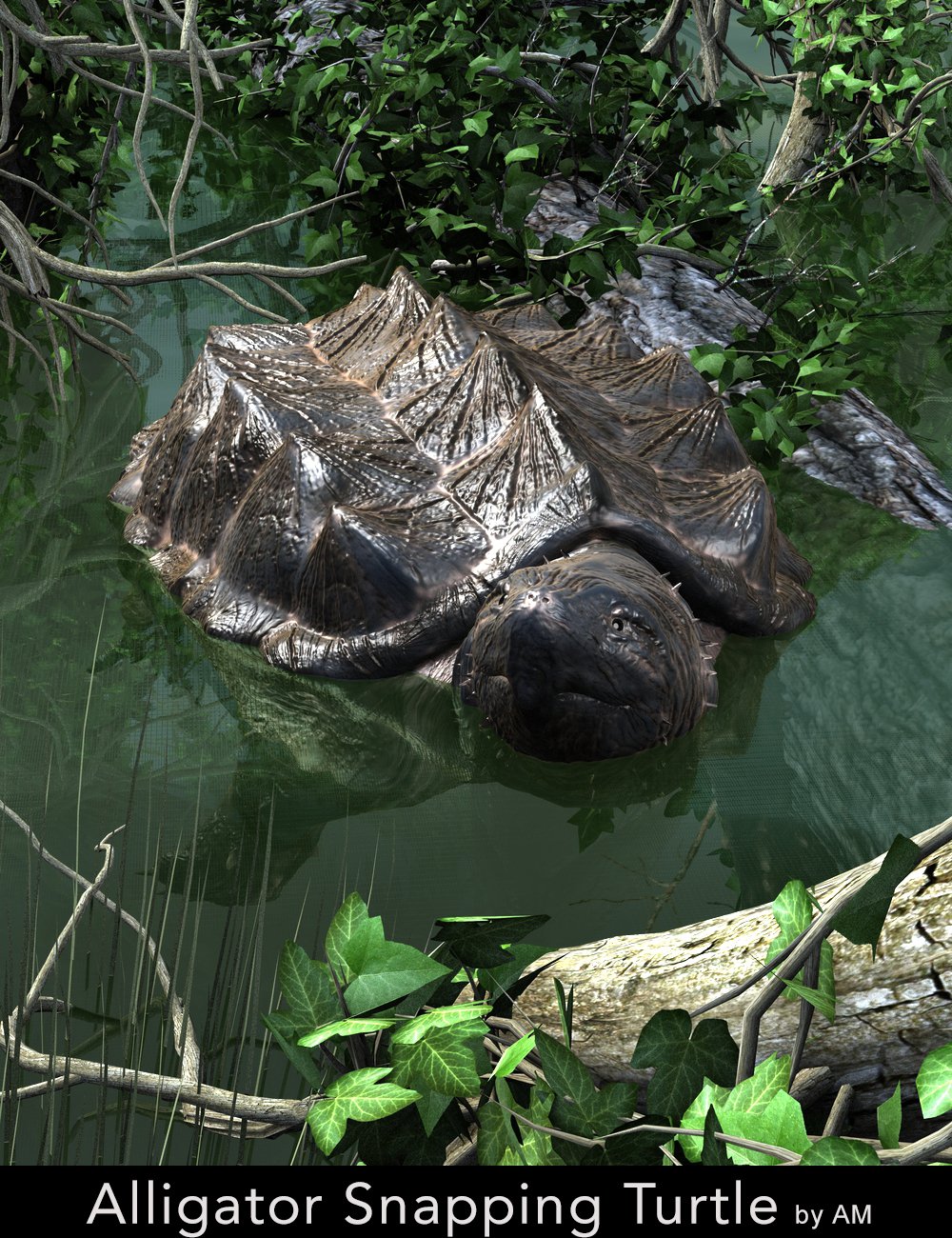Alligator Snapping Turtle by: Alessandro_AM, 3D Models by Daz 3D