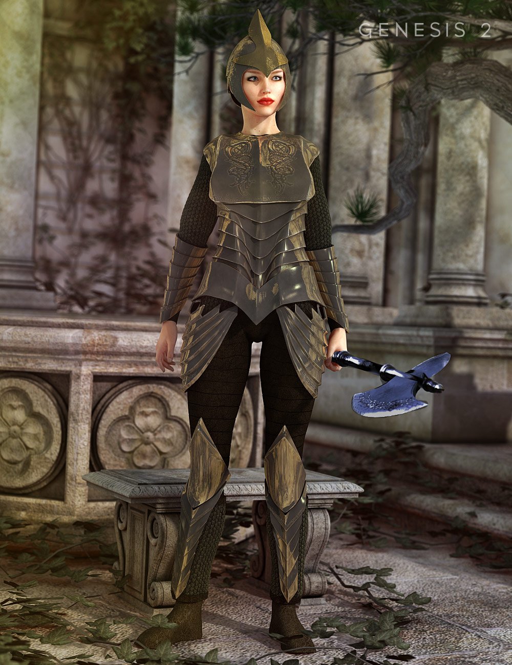 Elven Armor for Genesis 2 Female(s) by: Valandar, 3D Models by Daz 3D
