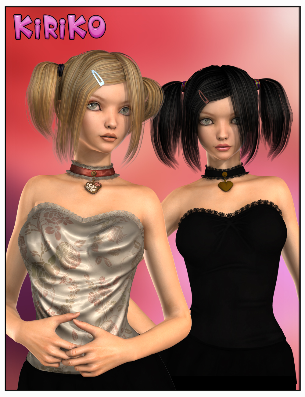 Kiriko Hair for Genesis 2 Female(s) and Victoria 4 by: SWAM, 3D Models by Daz 3D