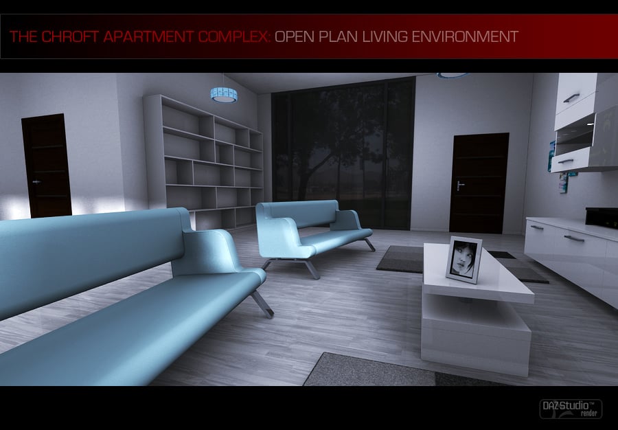Chroft Apartment Open Plan Living by: ForbiddenWhispersFWDesign, 3D Models by Daz 3D