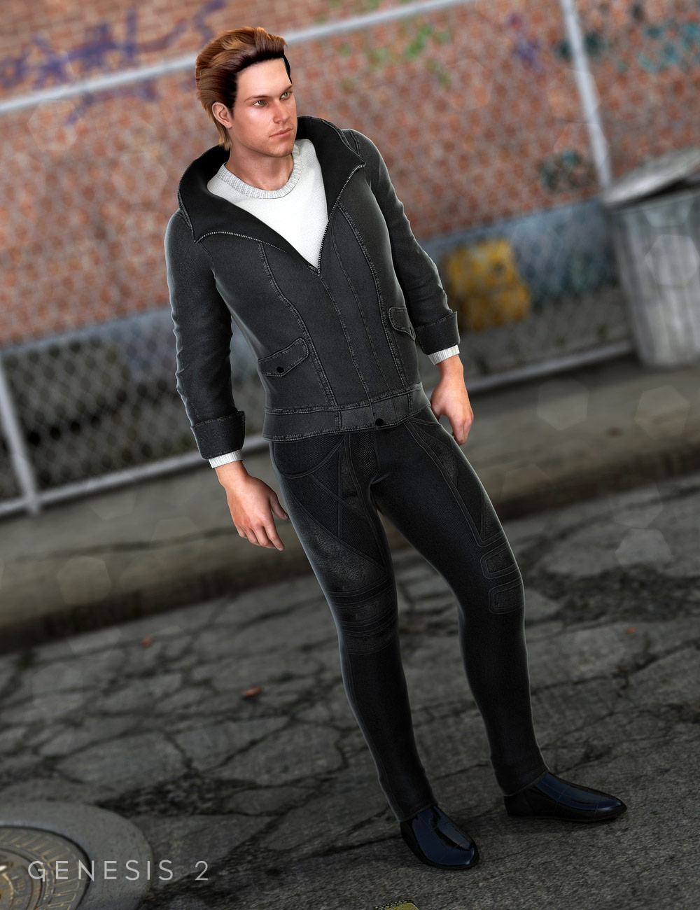 Amos Outfit for Genesis 2 Male(s) by: Nikisatez, 3D Models by Daz 3D