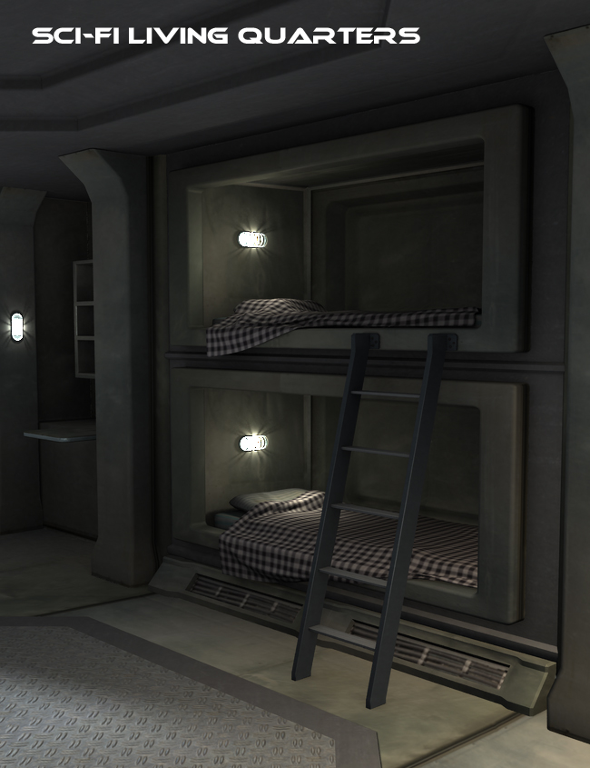 Sci-Fi Living Quarters by: FirstBastion, 3D Models by Daz 3D