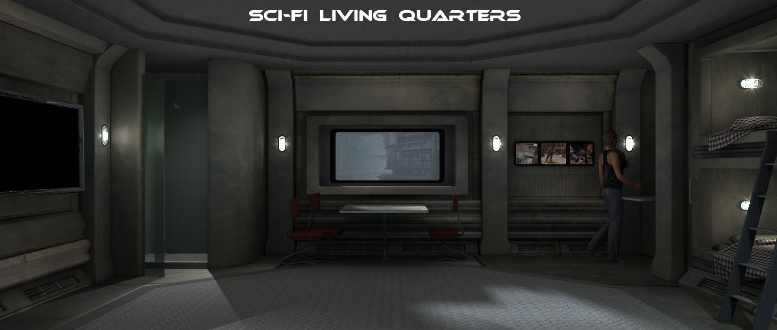 Sci-Fi Living Quarters by: FirstBastion, 3D Models by Daz 3D