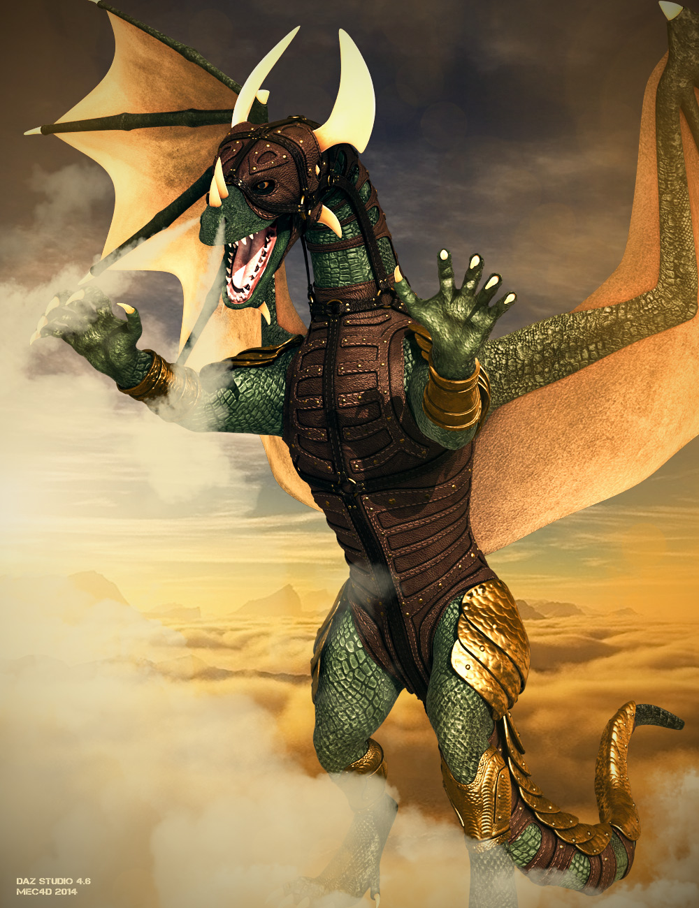 Mec4D Dragonesia Armor Suit for DAZ Dragon 3 by: , 3D Models by Daz 3D