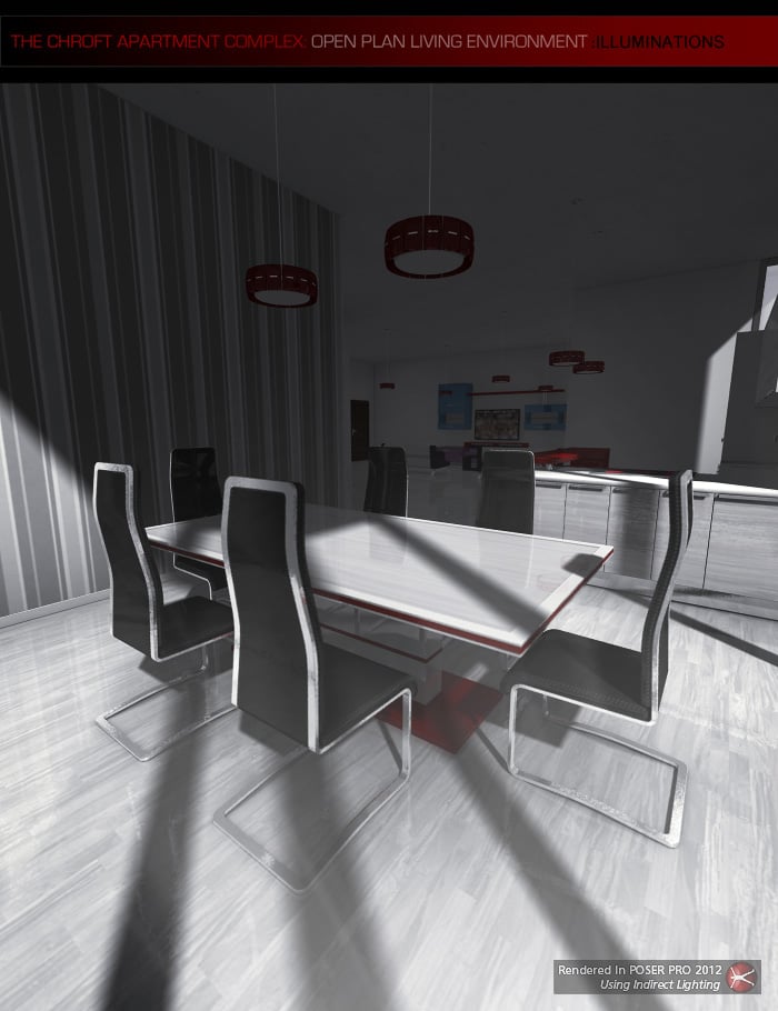 Chroft Apartment Complex Illuminations Kit by: ForbiddenWhispers, 3D Models by Daz 3D