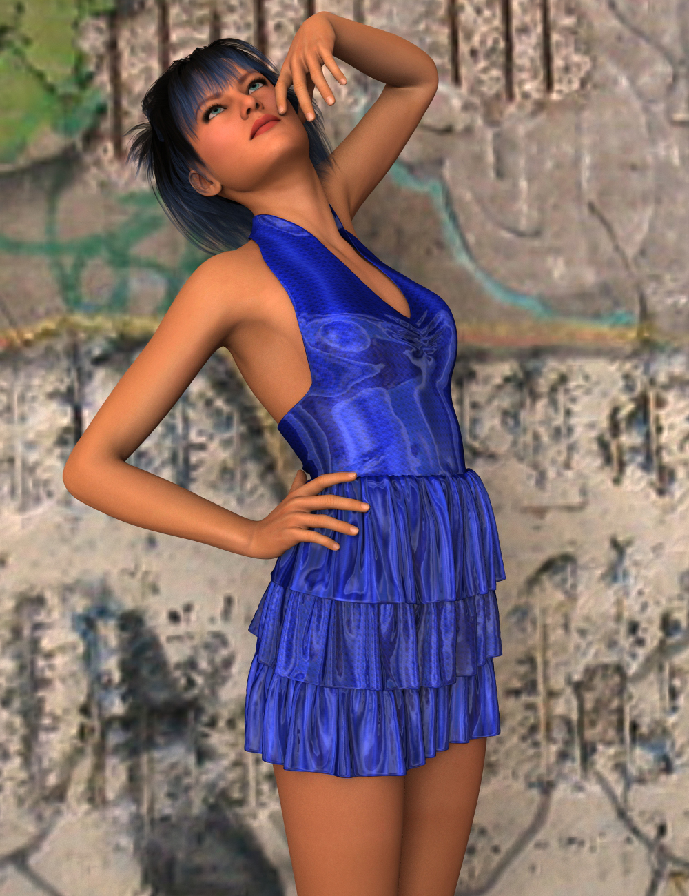 Midnight Textures for Layer Dress by: Trendy Renders, 3D Models by Daz 3D