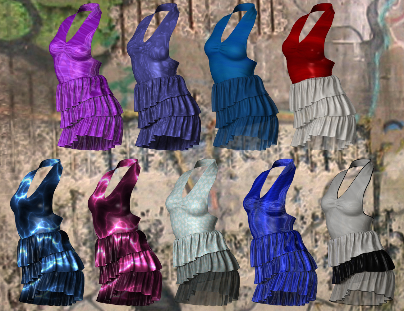 Midnight Textures for Layer Dress by: Trendy Renders, 3D Models by Daz 3D