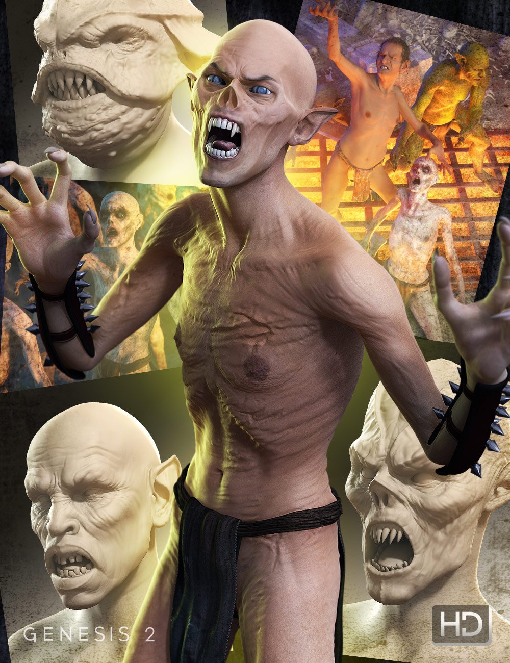 Creature Creator HD for Genesis 2 Male(s) by: , 3D Models by Daz 3D