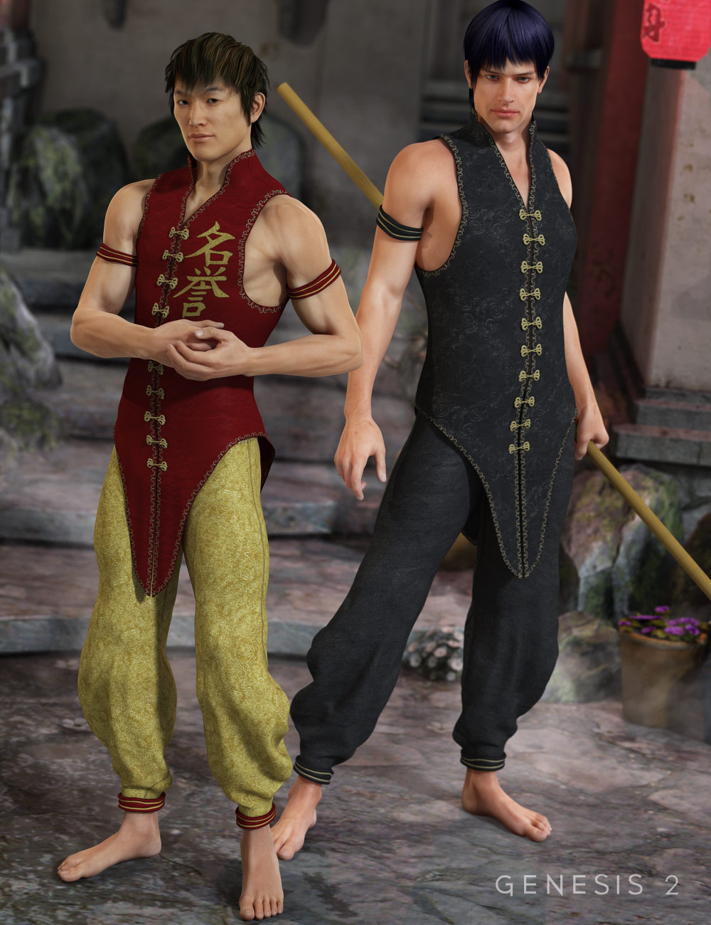 Serpentine Monk Outfit Textures by: Sarsa, 3D Models by Daz 3D