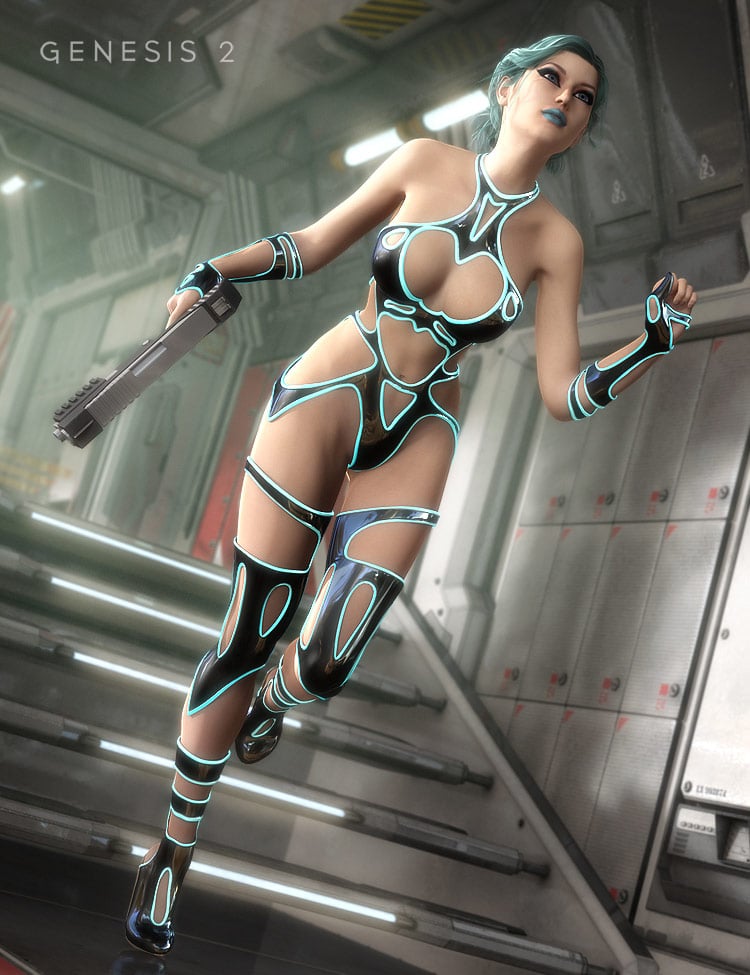 Leris Outfit for Genesis 2 Female(s) by: Nikisatez, 3D Models by Daz 3D