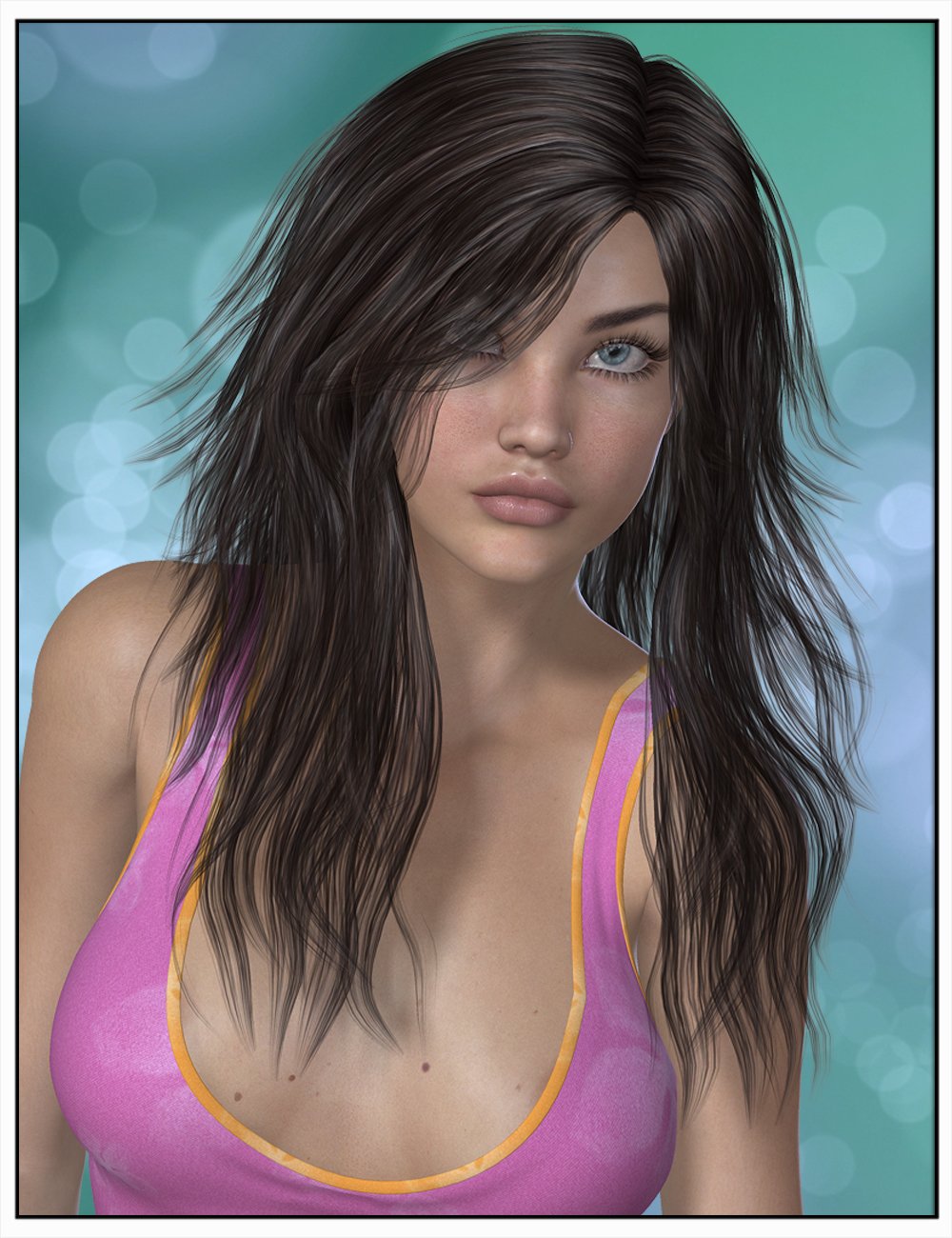 Kelsie Hair for Genesis 2 Female(s) and Victoria 4 by: SWAM, 3D Models by Daz 3D