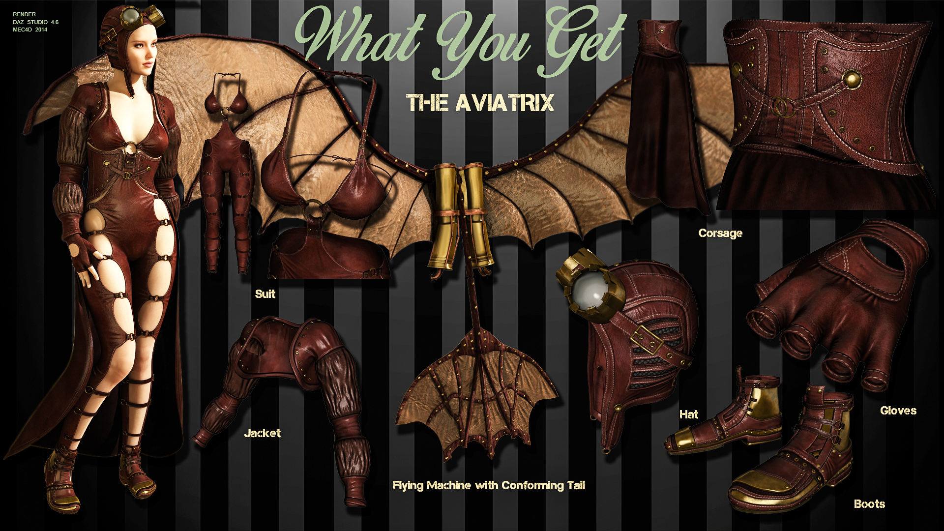 Mec4D The Aviatrix for Genesis 2 Female(s) Mec4D The Aviatrix for Genesis 2 Female(s) by: Mec4D, 3D Models by Daz 3D