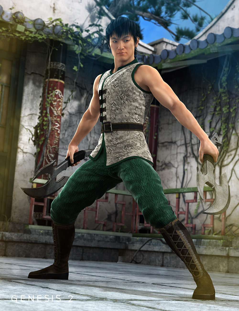 Jade Renegade Outfit for Genesis 2 Male(s)