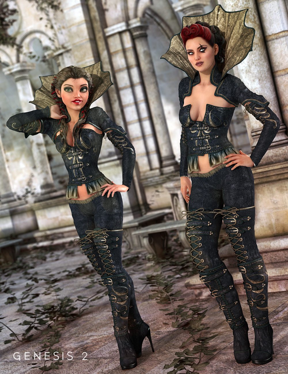 Dark Princess for Genesis 2 Female(s) by: Barbara BrundonSarsa, 3D Models by Daz 3D