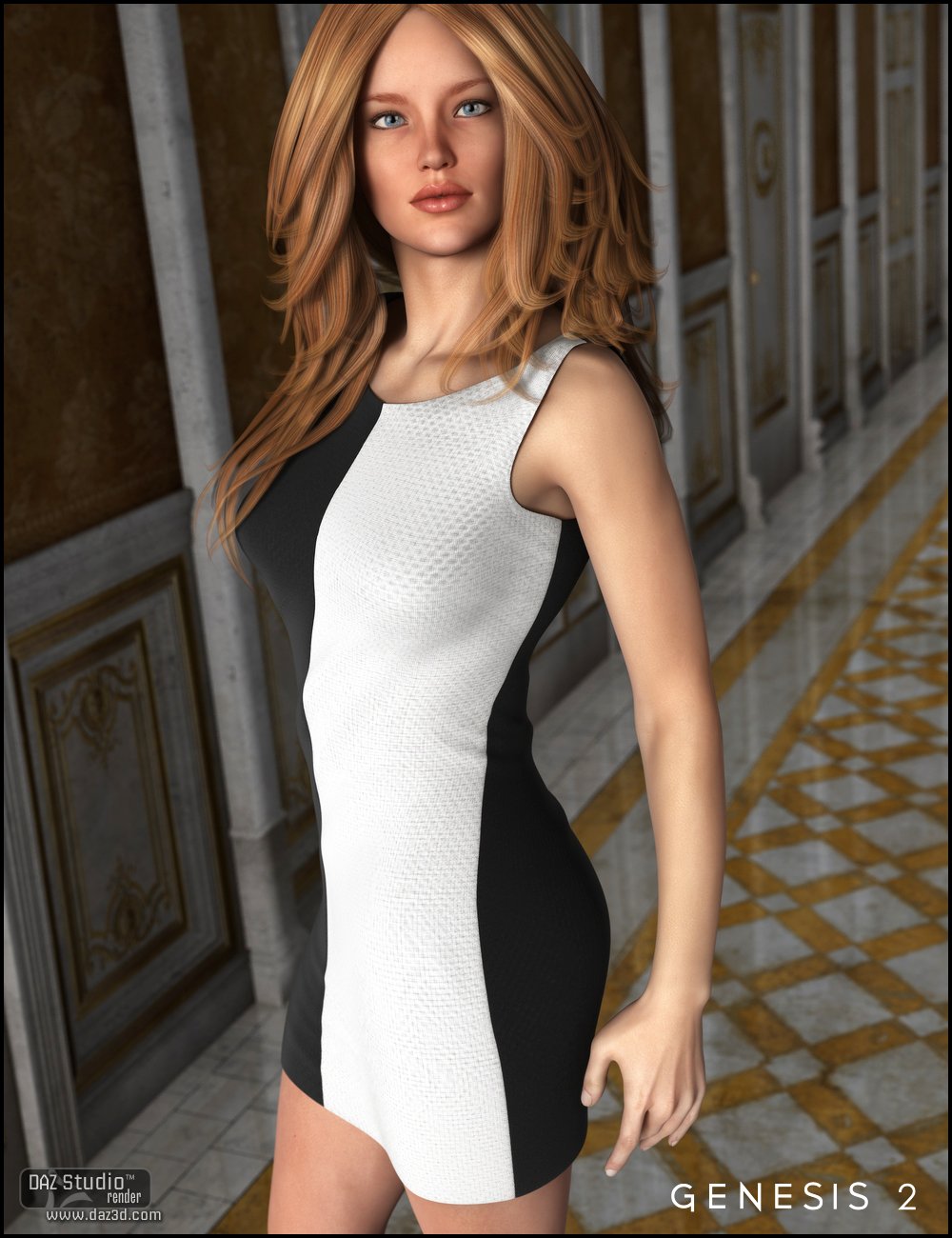 Arleya Dress for Genesis 2 Female(s) by: Nikisatez, 3D Models by Daz 3D