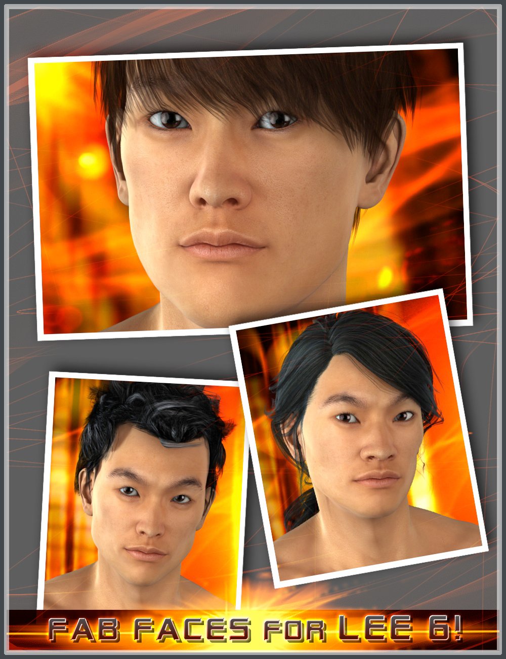 Fab Face for Lee 6 by: 3DCelebrity, 3D Models by Daz 3D