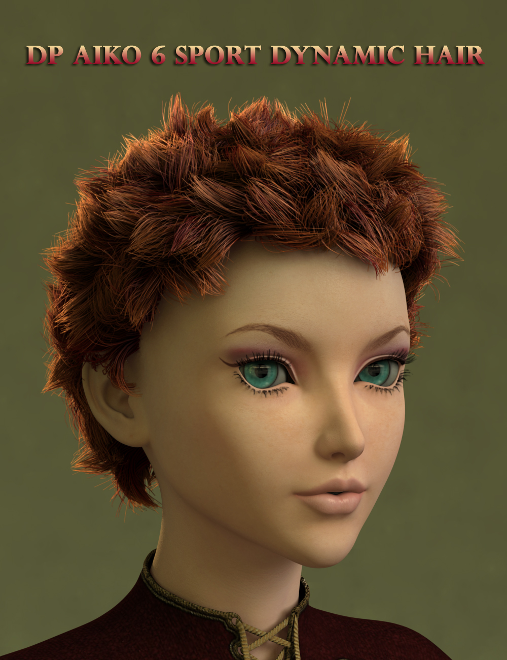 DP Aiko 6 Sport Dynamic Hair by: , 3D Models by Daz 3D