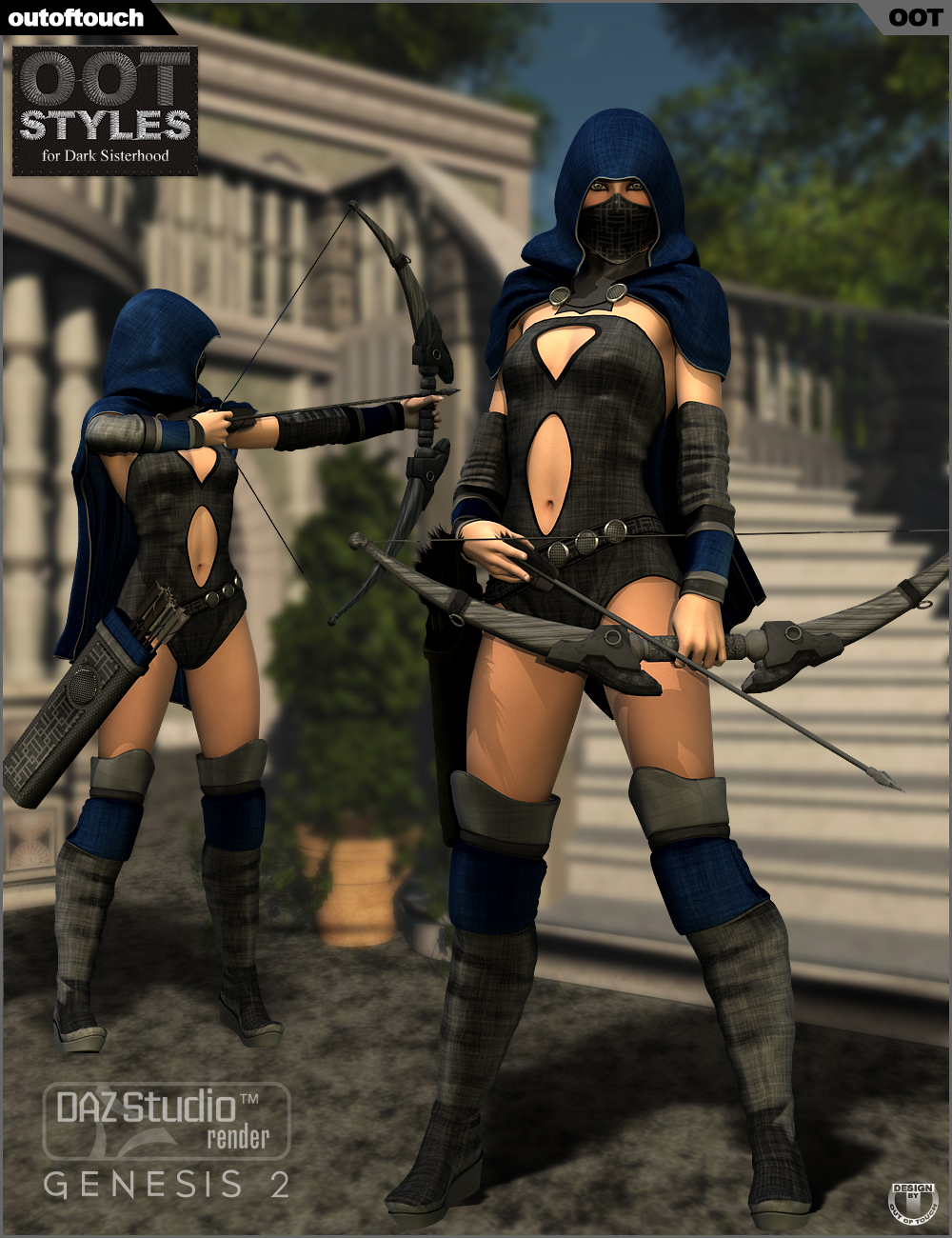 OOT Styles for Dark Sisterhood for Genesis 2 Female(s) by: outoftouch, 3D Models by Daz 3D