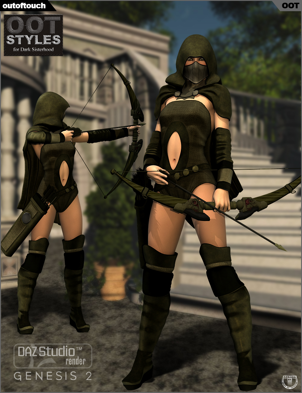 OOT Styles for Dark Sisterhood for Genesis 2 Female(s) by: outoftouch, 3D Models by Daz 3D
