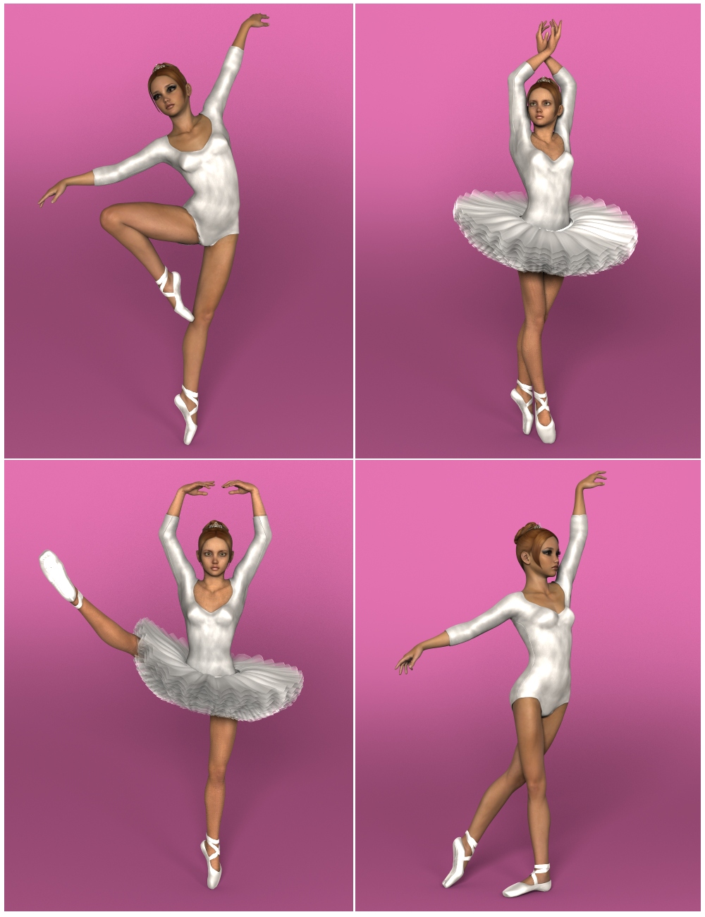 Ballet Poses for Teen Josie 6 and Genesis 2 Female(s) by: Navi, 3D Models by Daz 3D