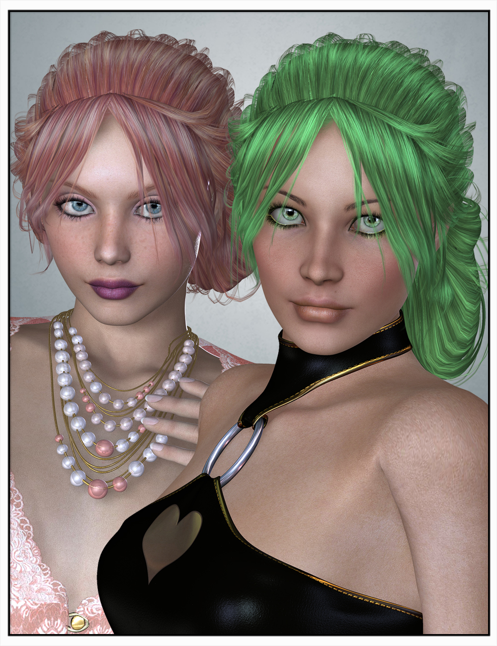 Niaby Hair Colors by: SWAM, 3D Models by Daz 3D