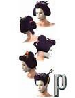 Geisha Hair Pack for Stephanie Petite and V3 by: Lourdes, 3D Models by Daz 3D