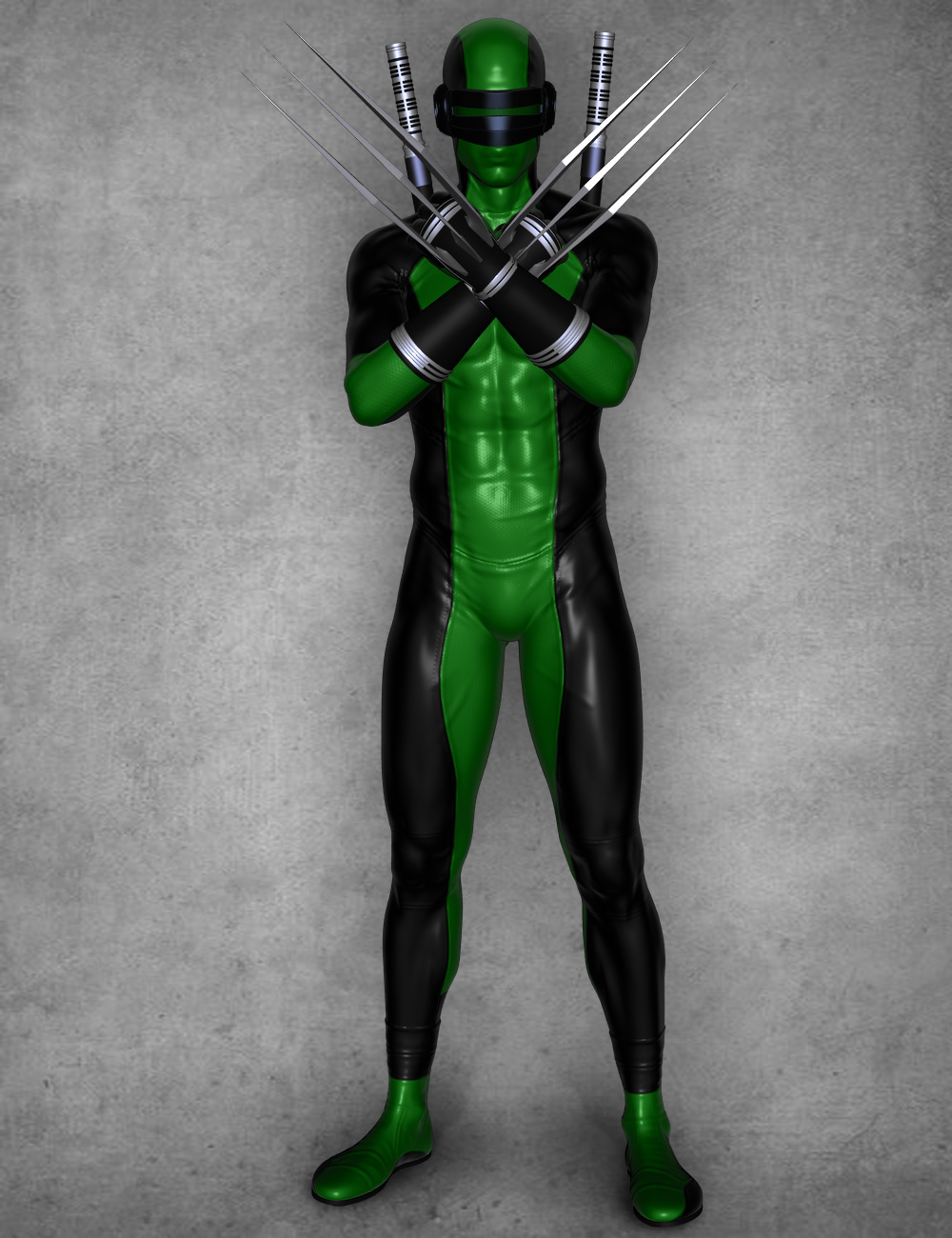 Modern Ninja Blades for Genesis 2 Male(s) by: Velemudr, 3D Models by Daz 3D