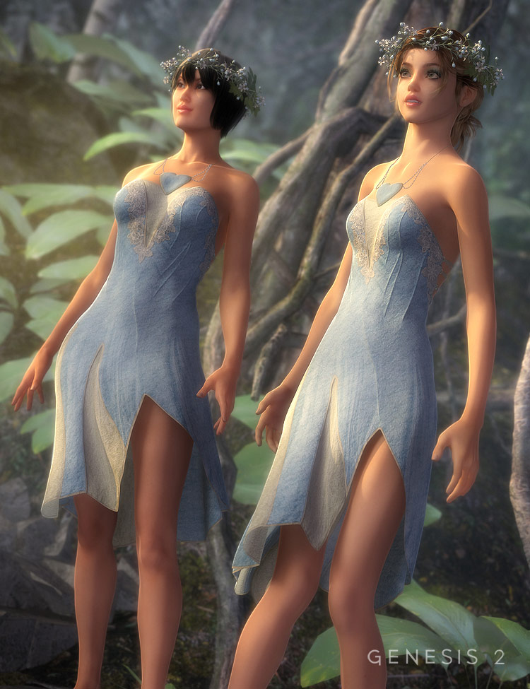 Woodland Dancer Outfit for Genesis 2 Female(s) by: MadaSarsa, 3D Models by Daz 3D