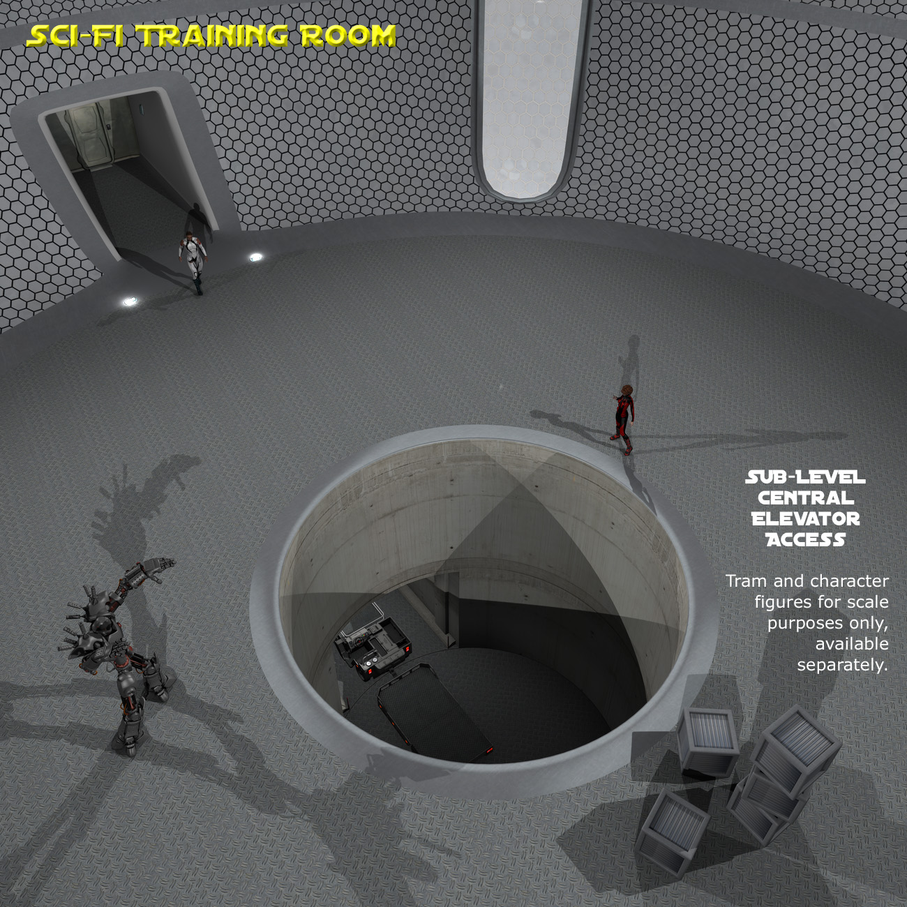 Sci-Fi Training Room by: FirstBastion, 3D Models by Daz 3D