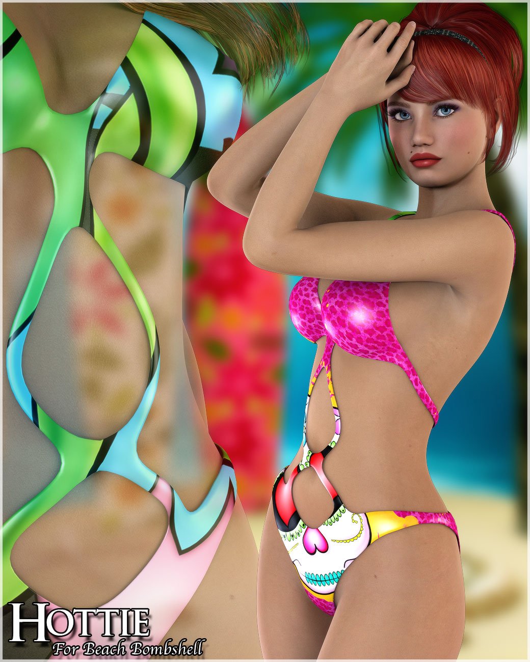 Hottie for Beach Bombshell by: Belladzines, 3D Models by Daz 3D