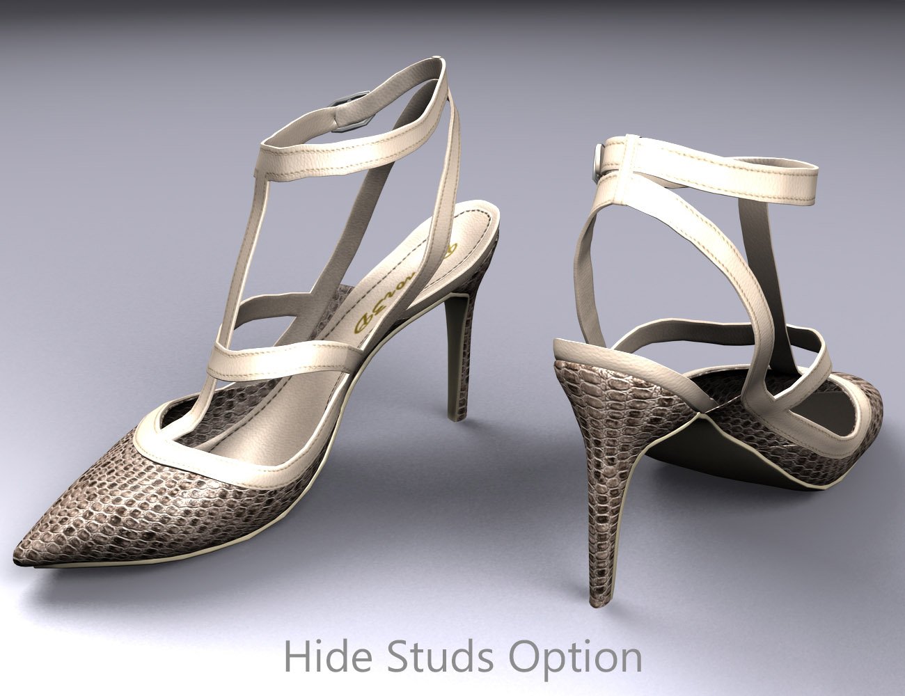 Studded Heels by: Dumor3D, 3D Models by Daz 3D
