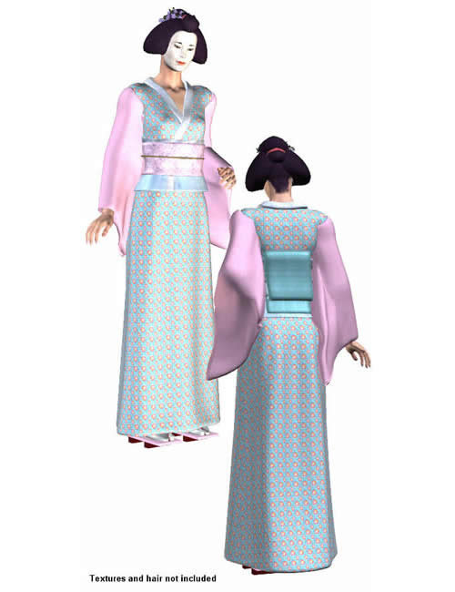 Kimono Expansion Pack for Victoria 3 MFD by: Lourdes, 3D Models by Daz 3D