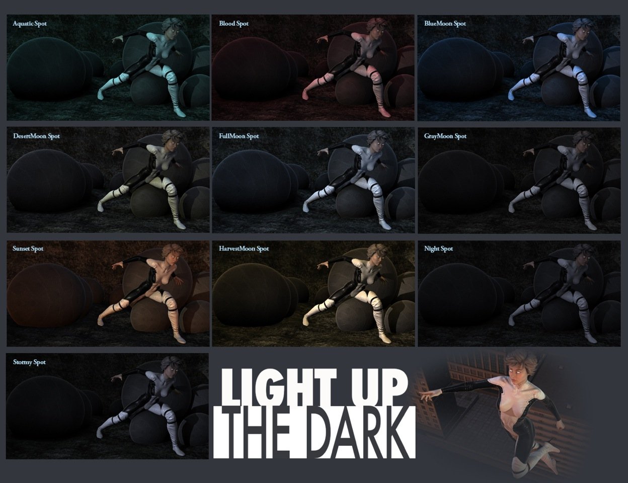 Light Up The Dark DAZ Studio Lights Light Up The Dark DAZ Studio Lights by: SickleyieldMarshian, 3D Models by Daz 3D