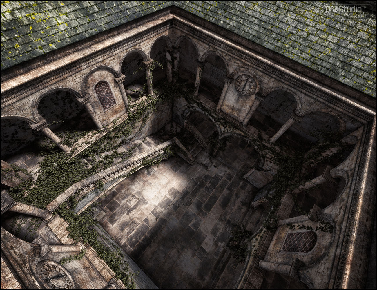 Trinity Atrium Fallen by: Jack Tomalin, 3D Models by Daz 3D
