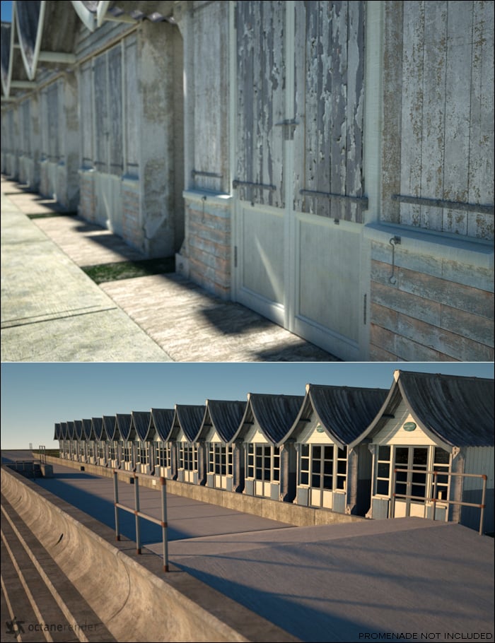 By the Seaside Beach Huts By the Seaside Beach Huts by: David BrinnenForbiddenWhispers, 3D Models by Daz 3D
