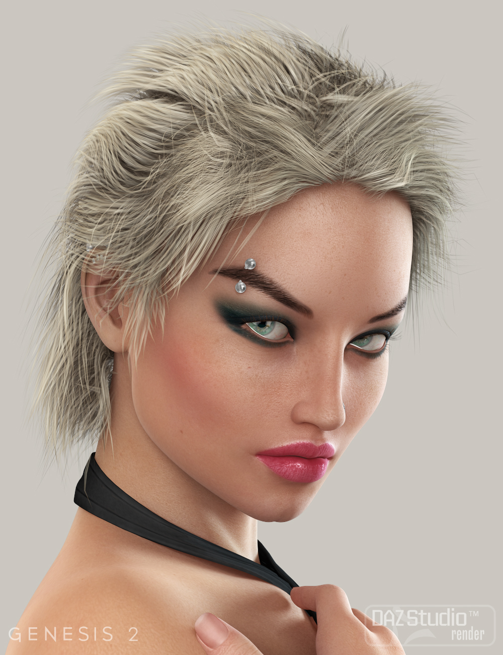 Cyra Hair for Genesis 2 Female(s) by: Nikisatez, 3D Models by Daz 3D