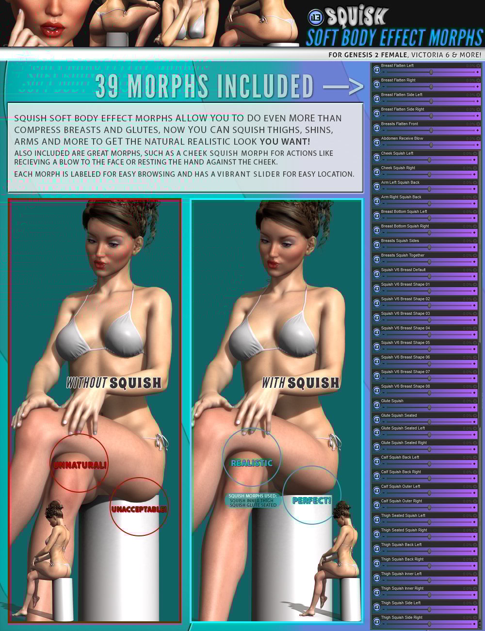 i13 SQUISH Soft Body Effect Morphs i13 SQUISH Soft Body Effect Morphs by: ironman13, 3D Models by Daz 3D